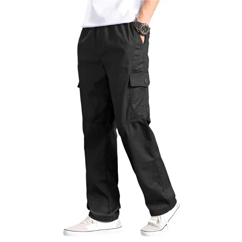 Cargo Broek | Rechte pijpen | Katoen | Losse pasvorm | Herenkleding-Boetiek Moda