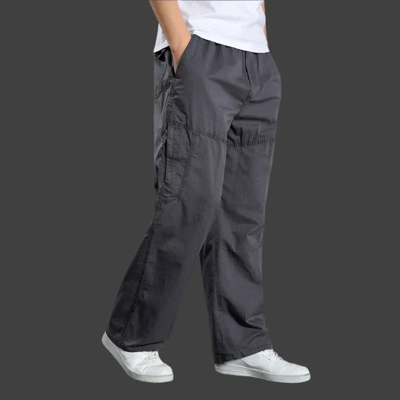 Cargo Broek | Rechte pijpen | Katoen | Losse pasvorm | Herenkleding-Boetiek Moda