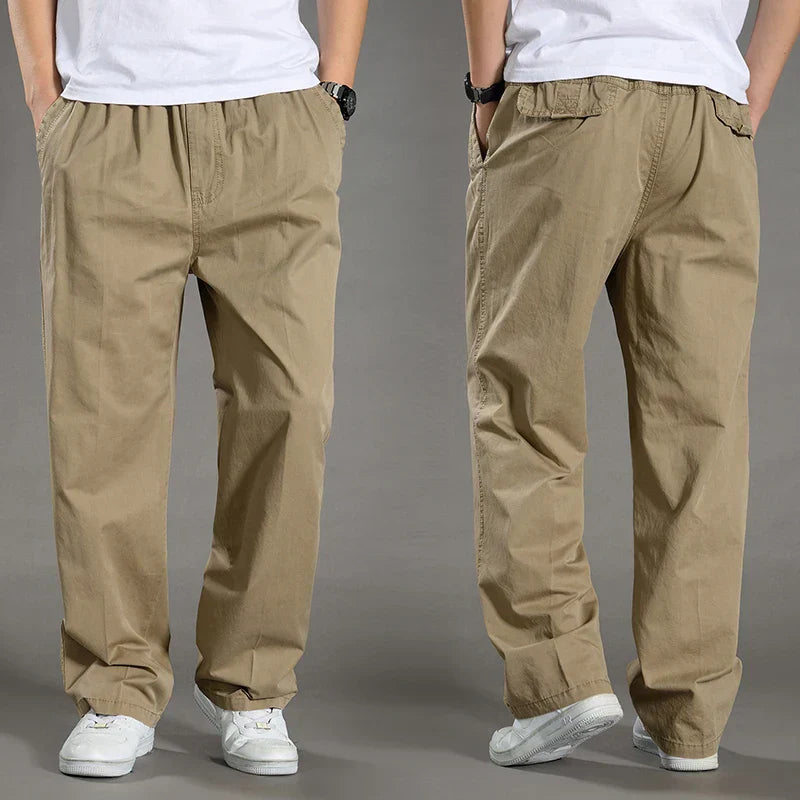 Cargo Broek | Rechte pijpen | Katoen | Losse pasvorm | Herenkleding-Boetiek Moda