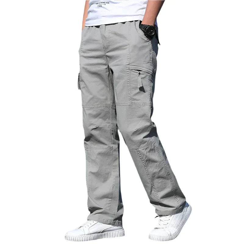 Cargo Broek | Rechte pijpen | Katoen | Losse pasvorm | Herenkleding-Boetiek Moda