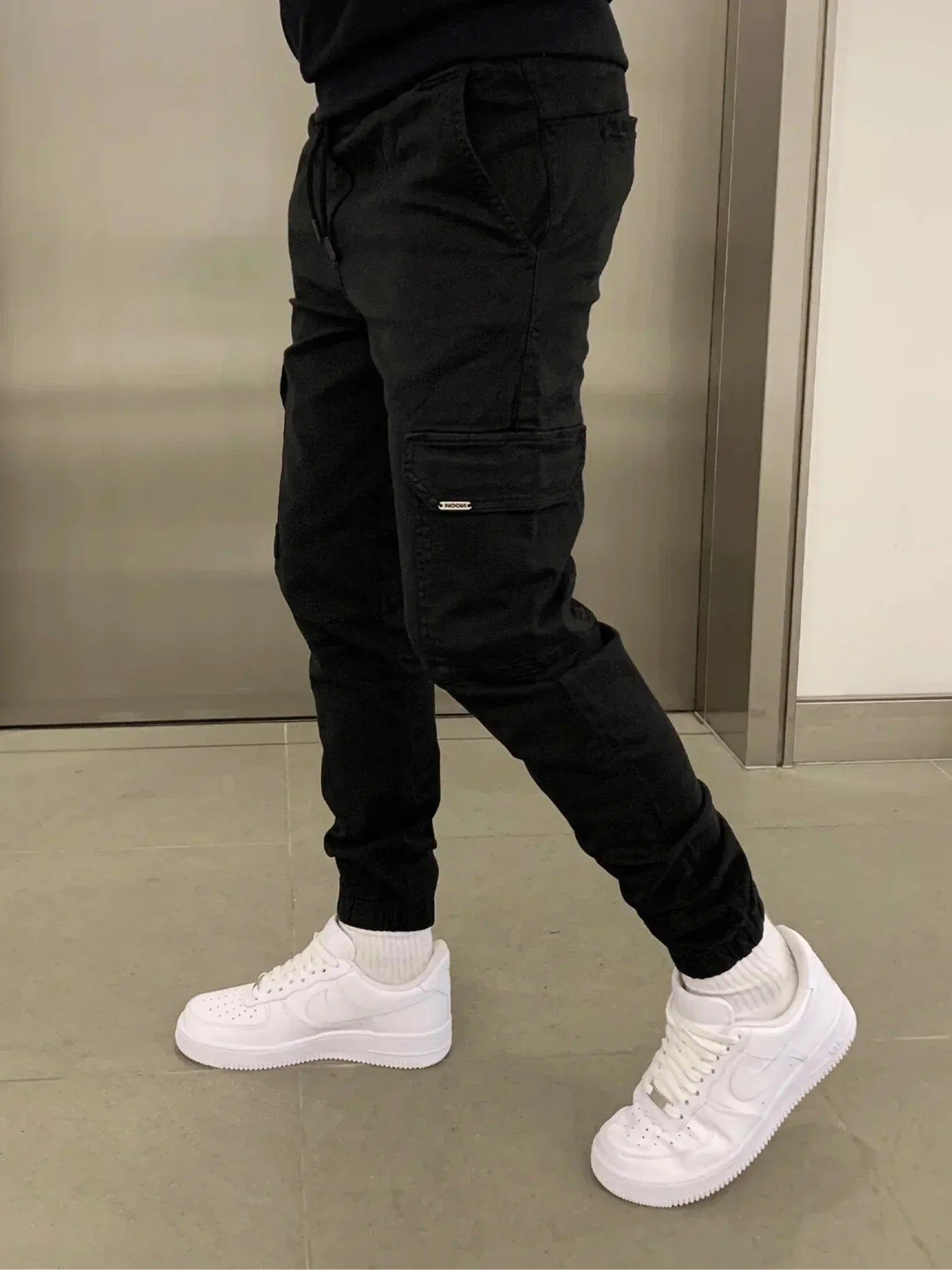 Cargo Broek - Skinny Cargo Broek met koord voor heren-Boetiek Moda