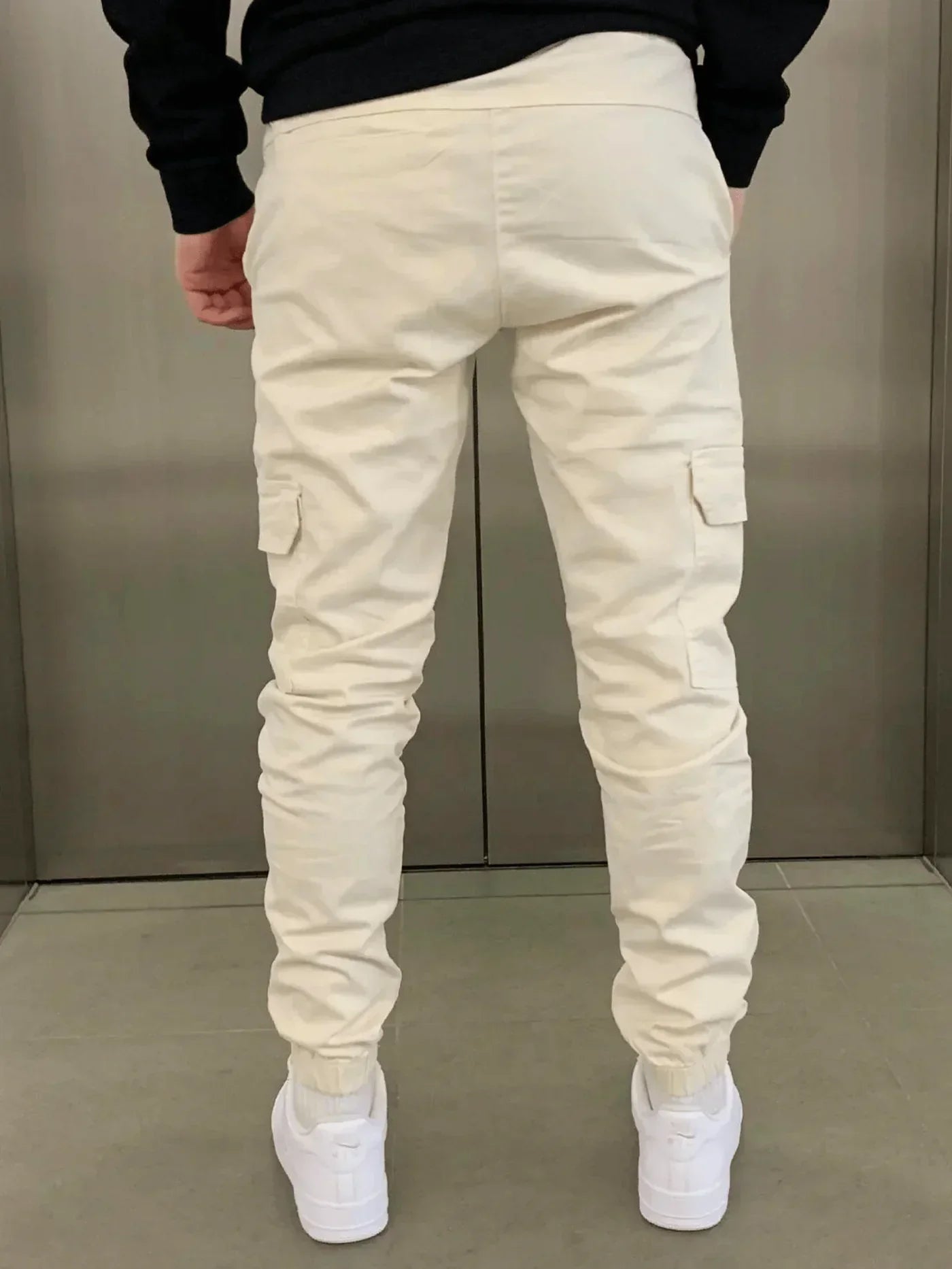 Cargo Broek - Skinny Cargo Broek met koord voor heren-Boetiek Moda