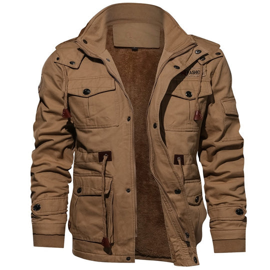 Cargo Jas - Casual herenjas met capuchon en fleecevoering-Boetiek Moda