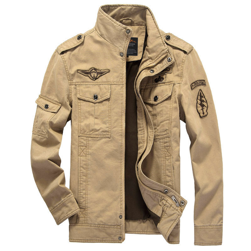 Cargo Jas - Casual militaire jas met ritssluiting voor heren-Boetiek Moda