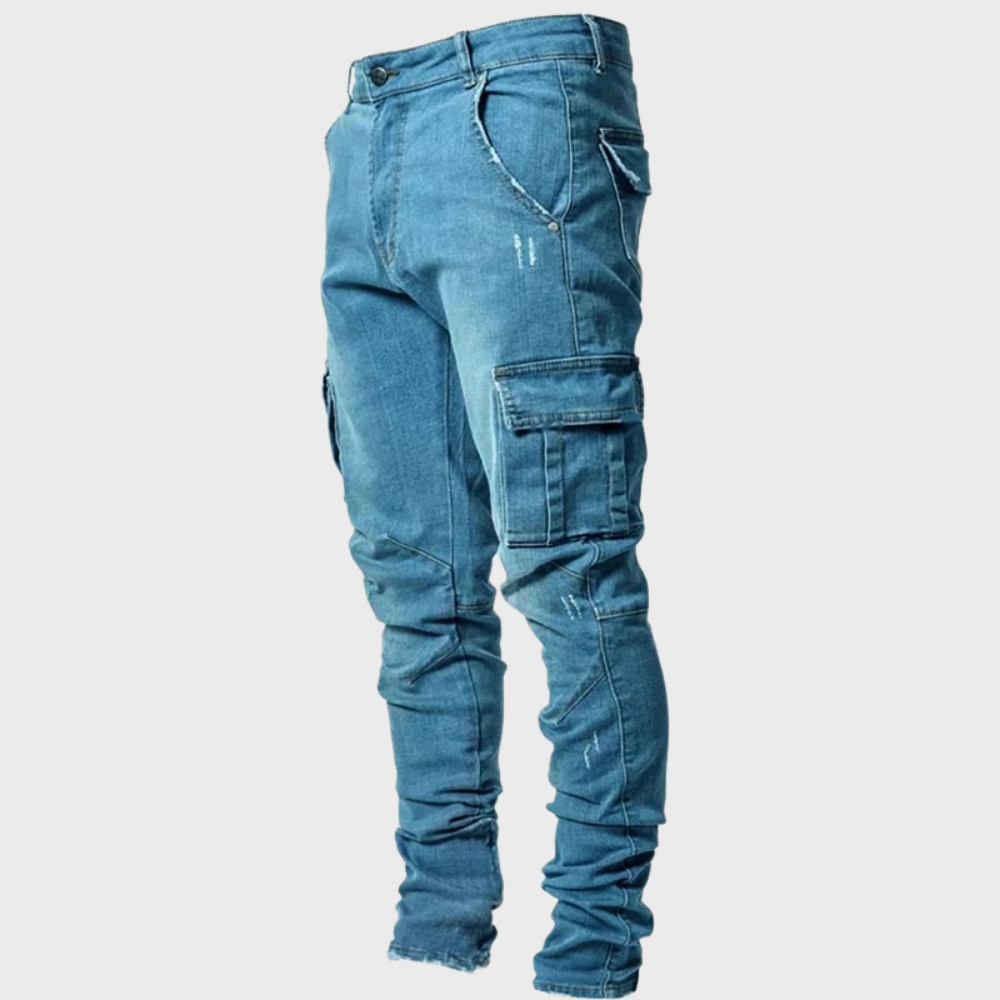 Cargo Jeans - Slim Fit - Stretch - Skinny Jeans - Heren Jeans-Boetiek Moda
