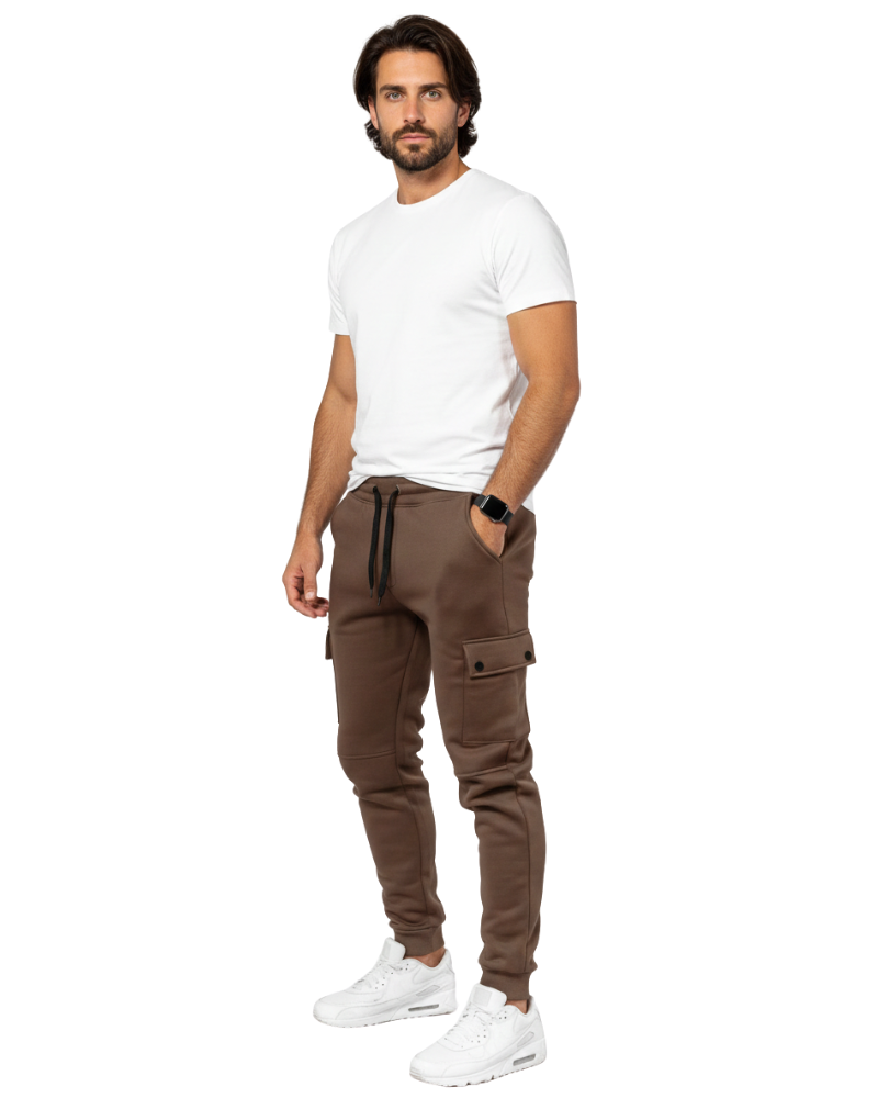 Cargo Joggers - Slim Fit Joggerbroek met koord voor heren-Boetiek Moda