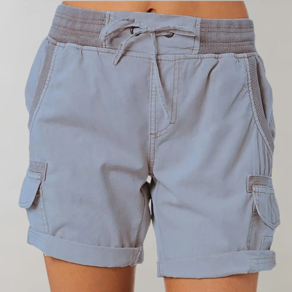 Cargo Shorts - Hoge Taille - Trekkoord - Casual shorts - Dames shorts-Boetiek Moda