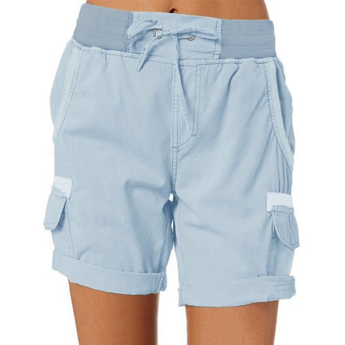 Cargo Shorts - Vrijetijdsshort met hoge taille en koord voor dames-Boetiek Moda