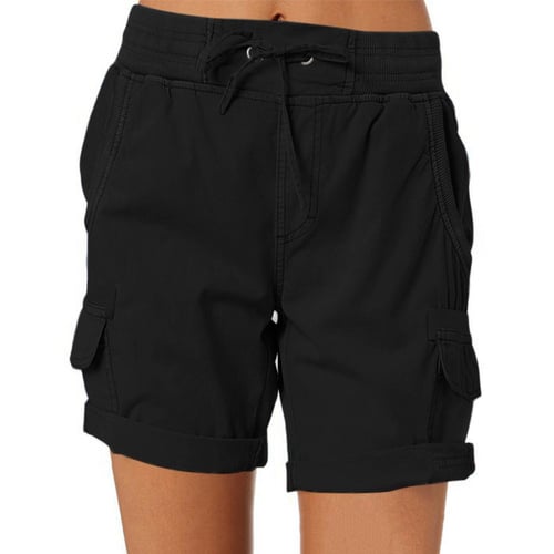 Cargo Shorts - Vrijetijdsshort met hoge taille en koord voor dames-Boetiek Moda