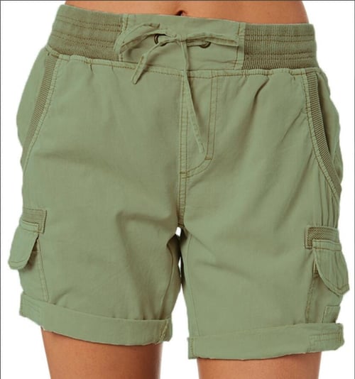 Cargo Shorts - Vrijetijdsshort met hoge taille en koord voor dames-Boetiek Moda