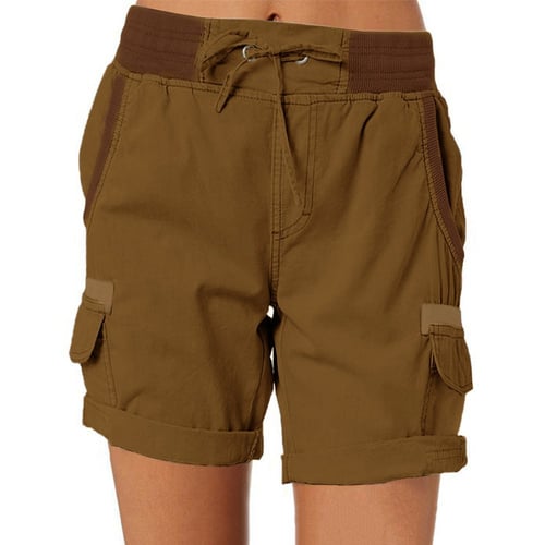 Cargo Shorts - Vrijetijdsshort met hoge taille en koord voor dames-Boetiek Moda