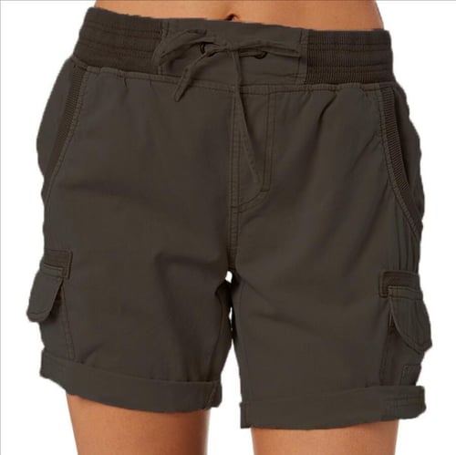 Cargo Shorts - Vrijetijdsshort met hoge taille en koord voor dames-Boetiek Moda