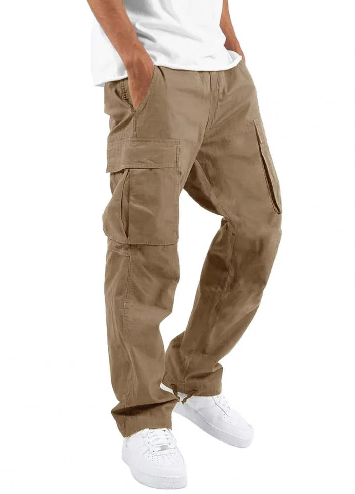 Cargo broek - Losse pasvorm - Relaxed - Rechte pijpen - Herenbroek-Boetiek Moda