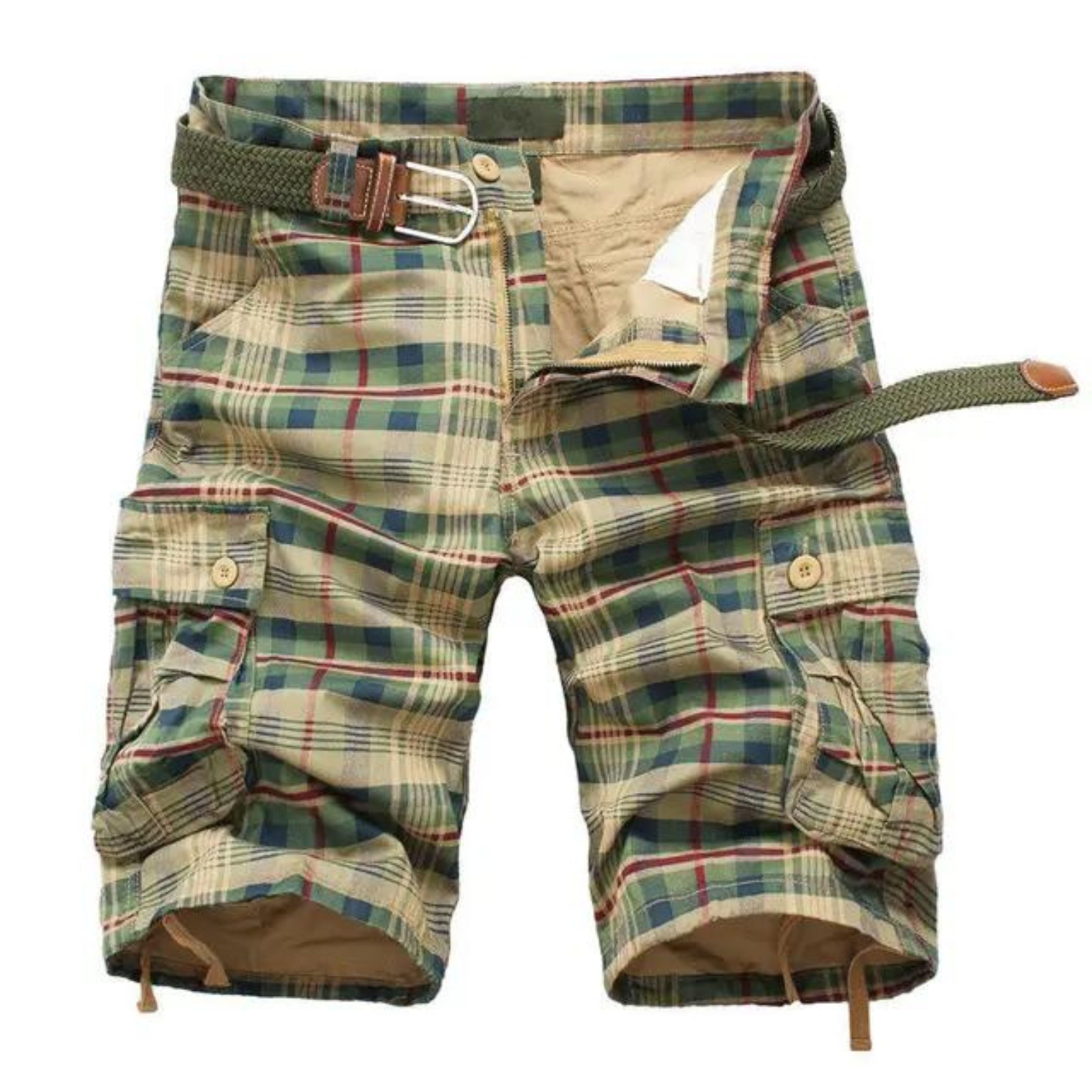 Cargo-short - Lange tactische vrijetijdsshorts voor mannen met riem-Boetiek Moda