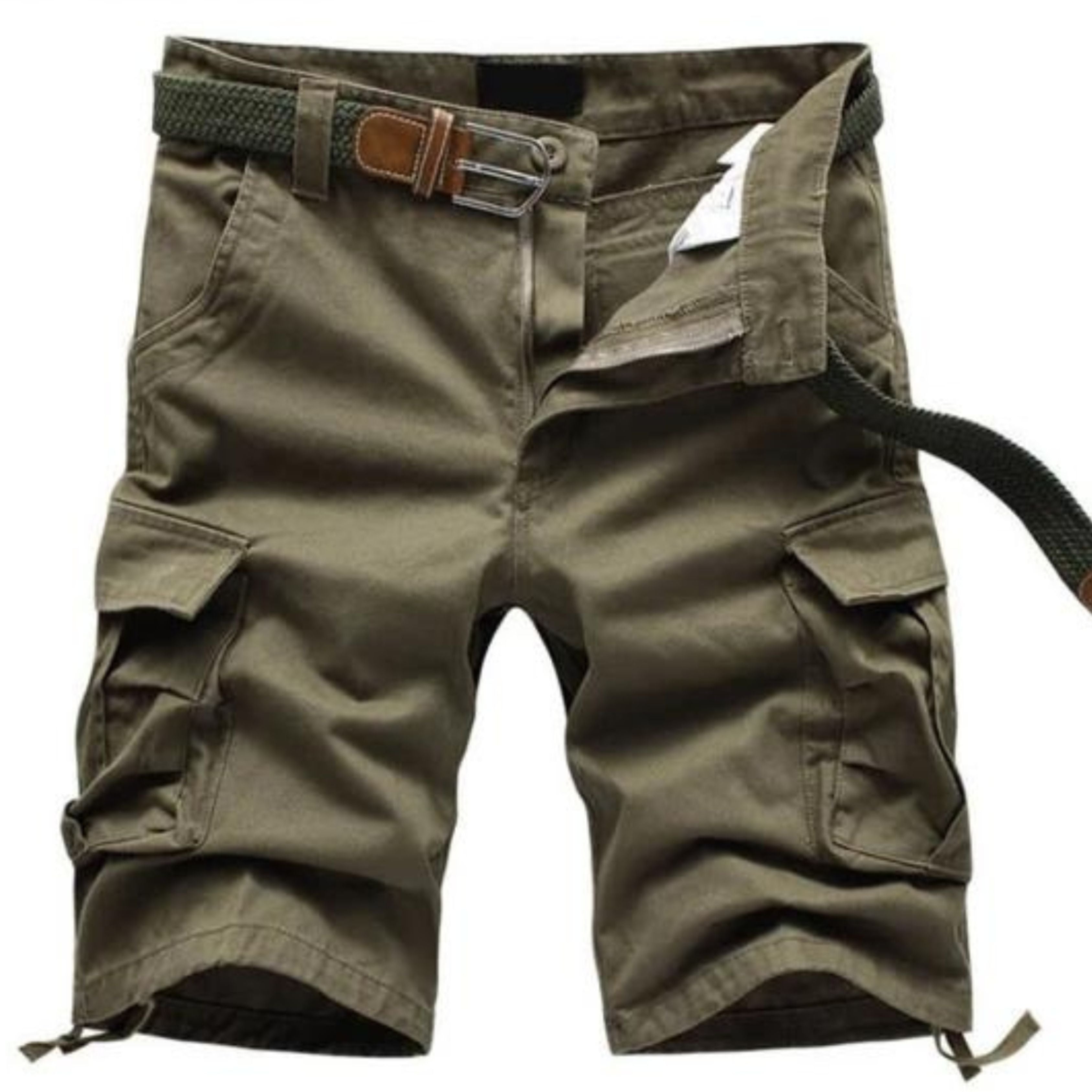 Cargo-short - Lange tactische vrijetijdsshorts voor mannen met riem-Boetiek Moda