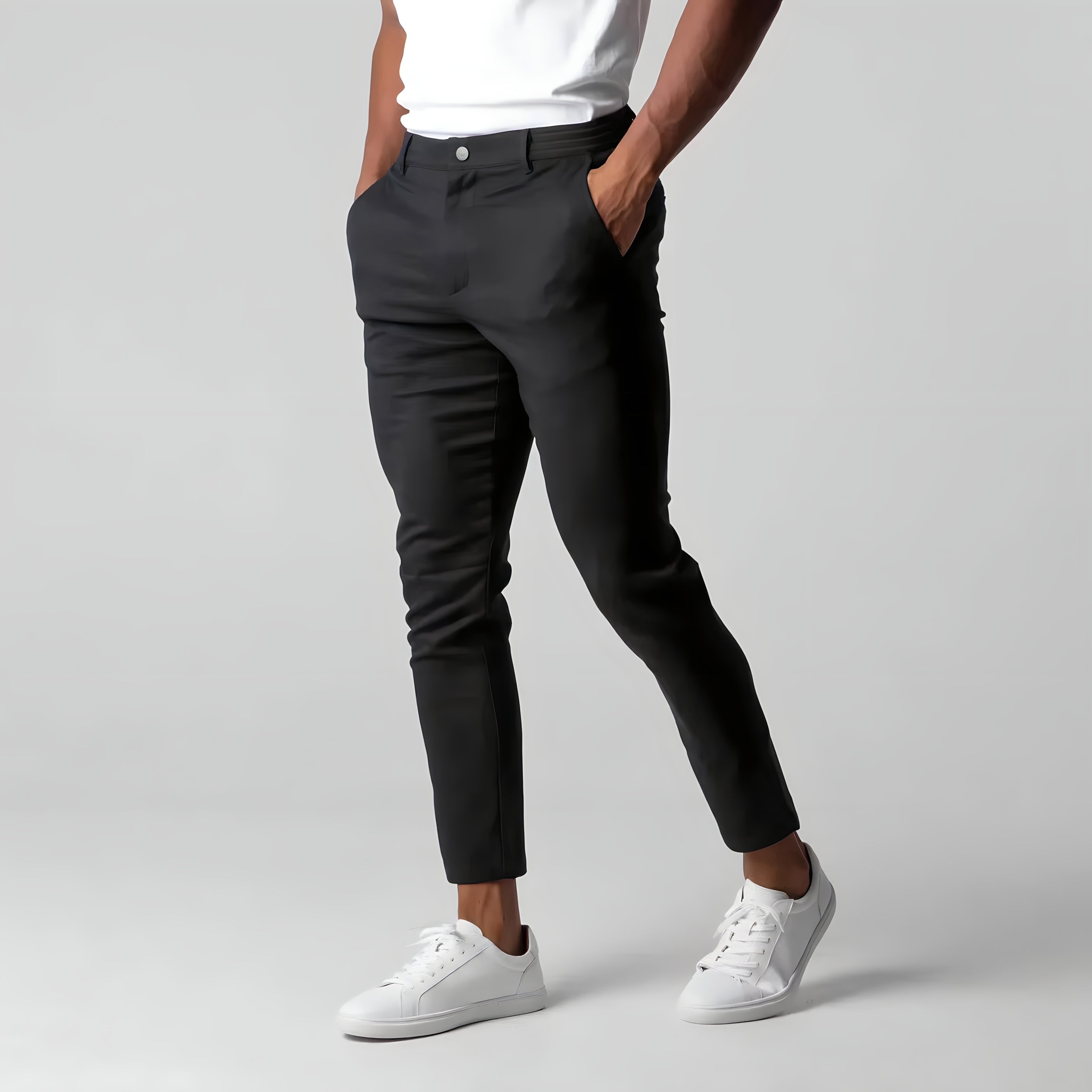 Chino Broek | Elastische Taille | Stretchy | Skinny Chinos | Heren Chinos-Boetiek Moda