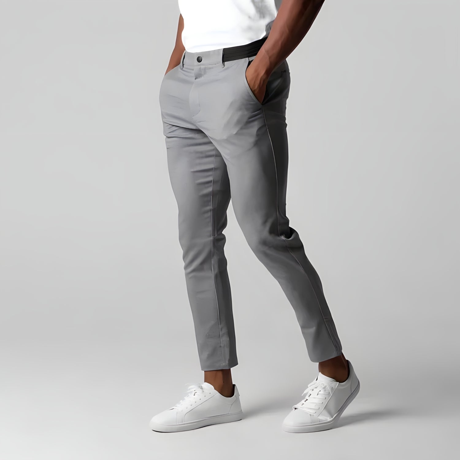 Chino Broek | Elastische Taille | Stretchy | Skinny Chinos | Heren Chinos-Boetiek Moda