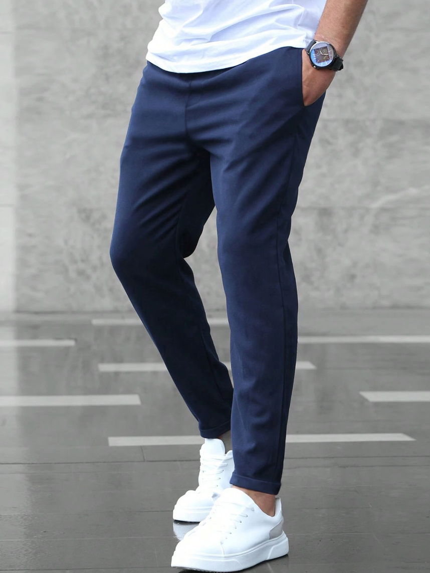 Chino Broek - Heren Casual Skinny Stretch Chino Broek-Boetiek Moda