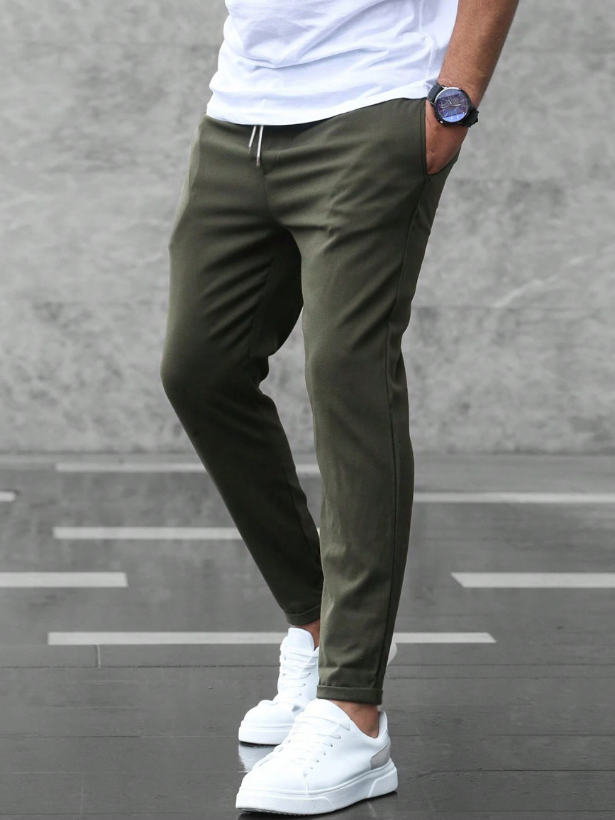 Chino Broek - Heren Casual Skinny Stretch Chino Broek-Boetiek Moda