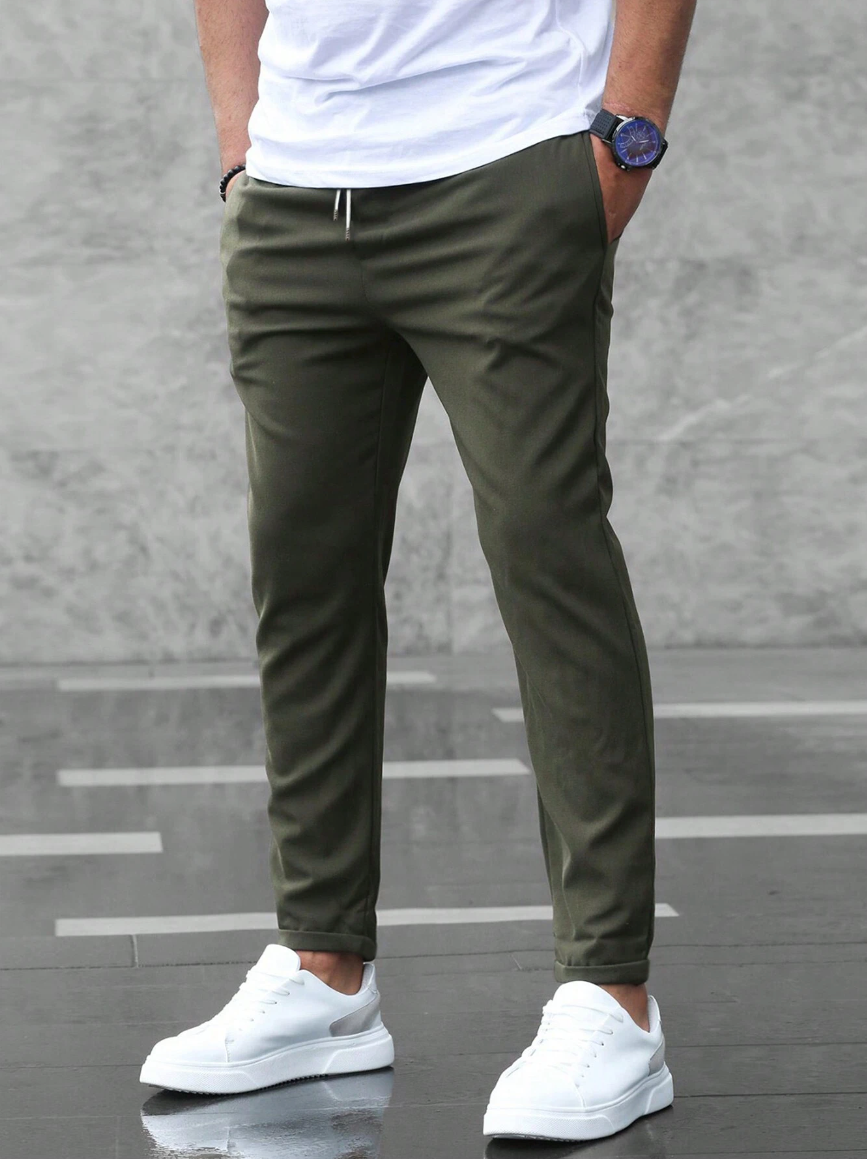 Chino Broek - Heren Casual Skinny Stretch Chino Broek-Boetiek Moda