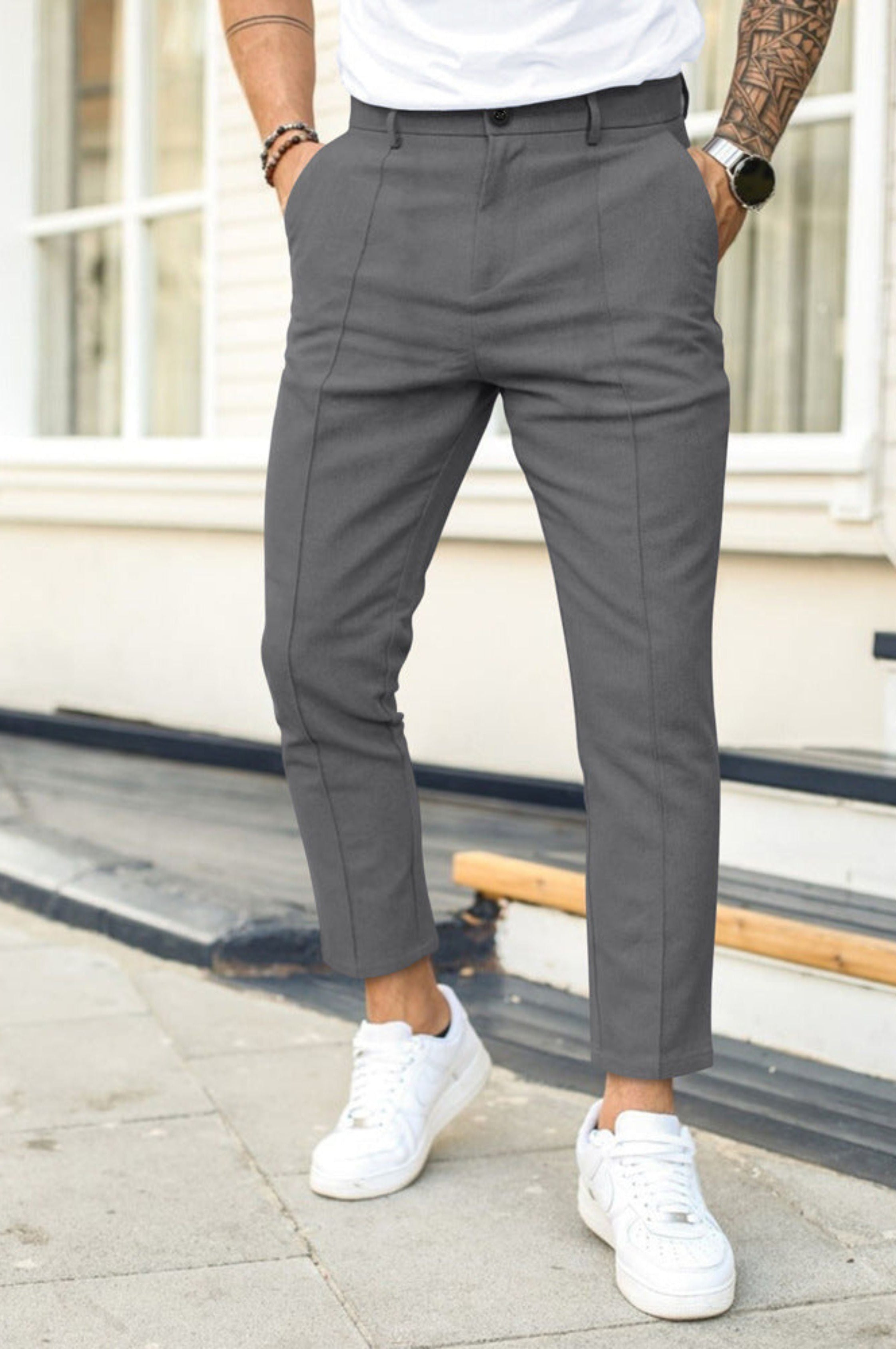Chino broeken | Stretch | Slim fit | Skinny chino's | Herenbroeken-Boetiek Moda