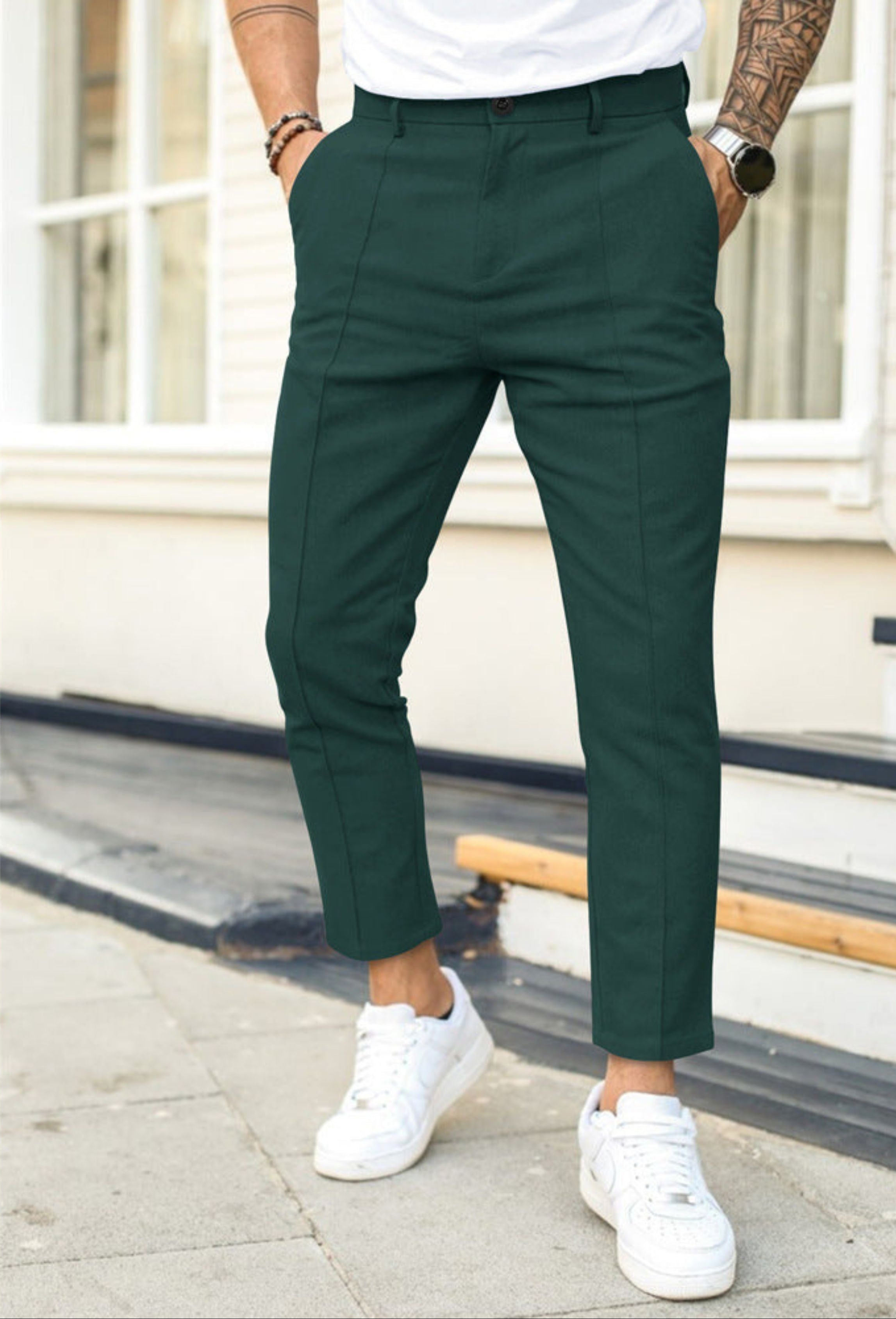 Chino broeken | Stretch | Slim fit | Skinny chino's | Herenbroeken-Boetiek Moda