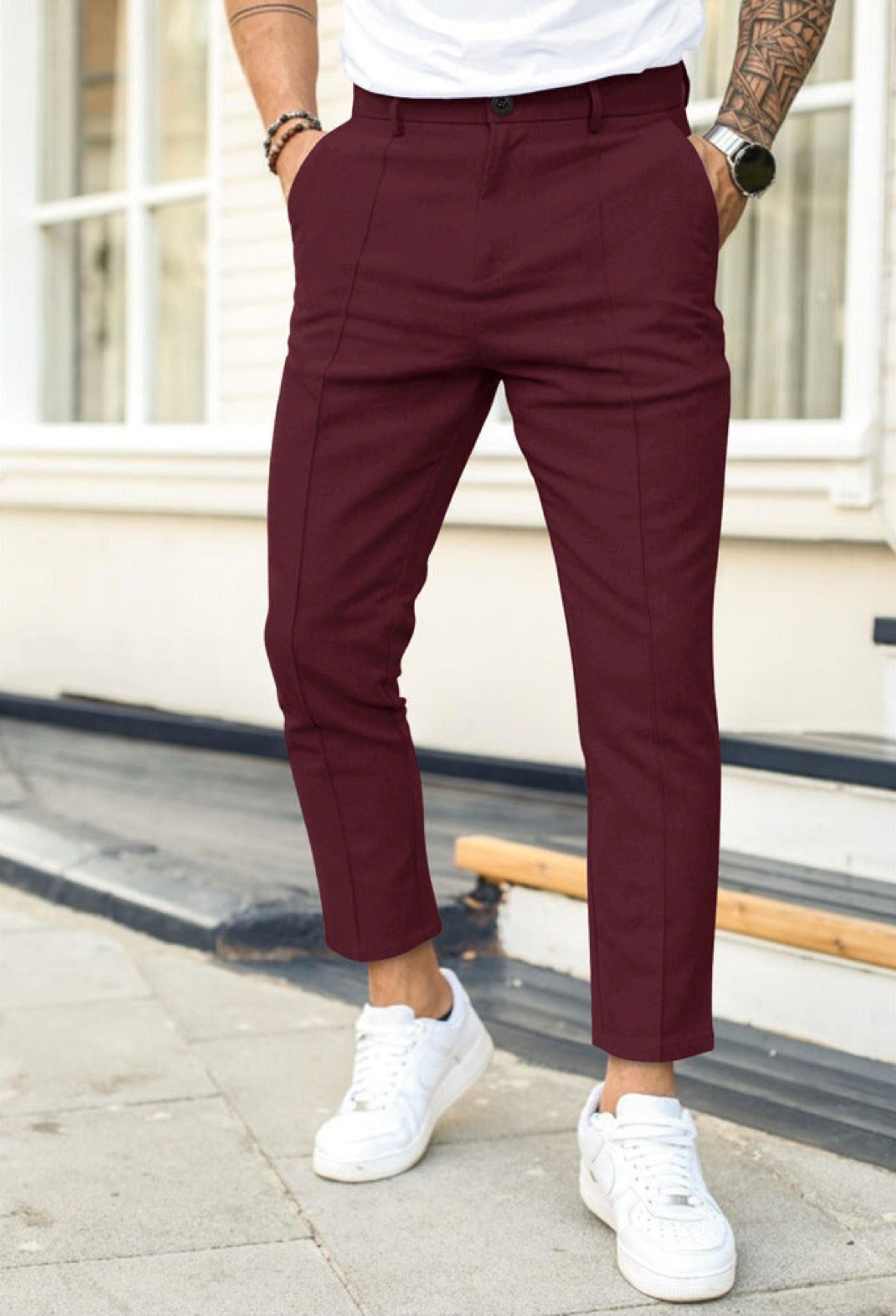 Chino broeken | Stretch | Slim fit | Skinny chino's | Herenbroeken-Boetiek Moda