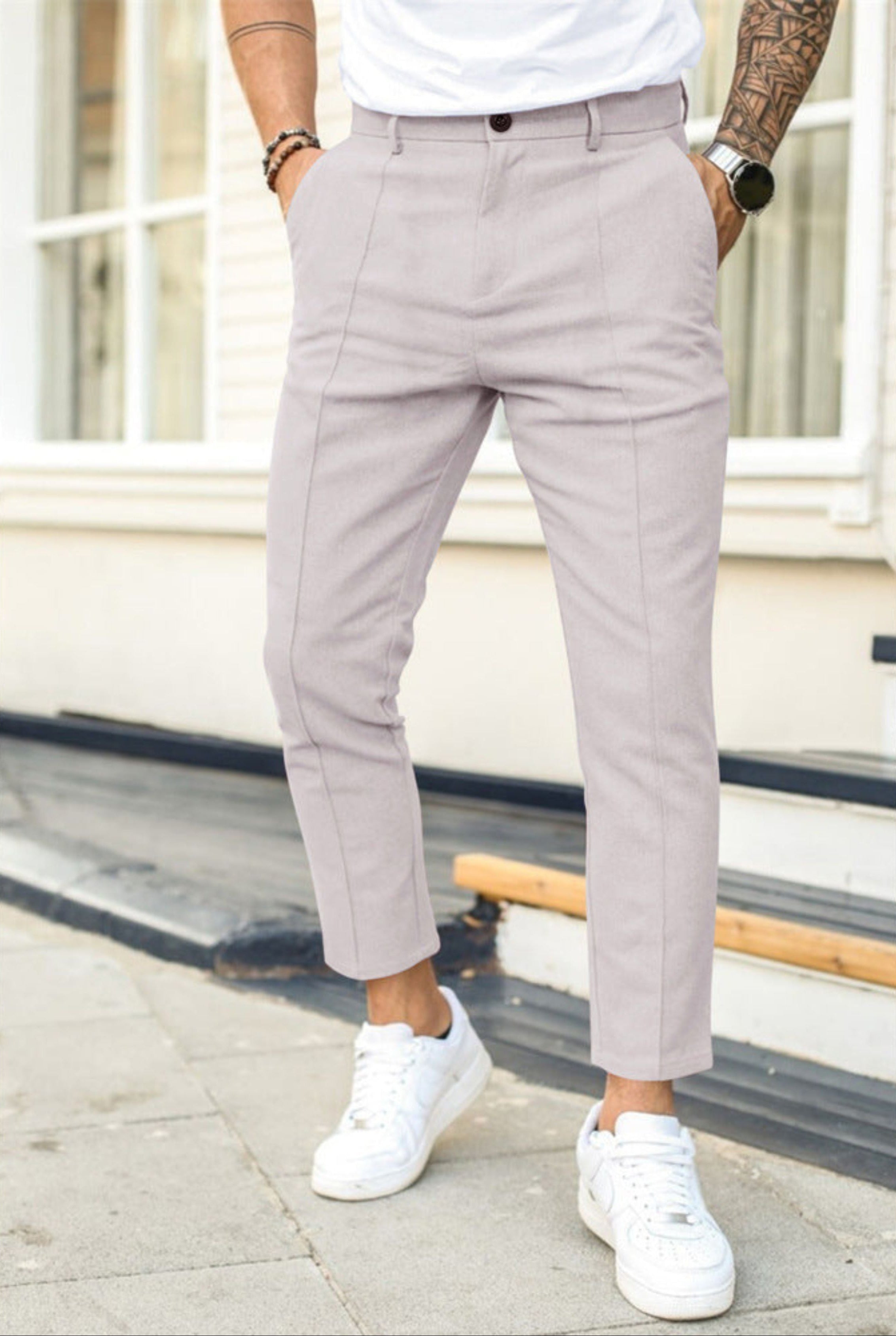 Chino broeken | Stretch | Slim fit | Skinny chino's | Herenbroeken-Boetiek Moda