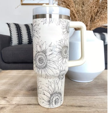 Christmas Tumbler - Geïsoleerde kerstreismok met handvat en rietje-Boetiek Moda