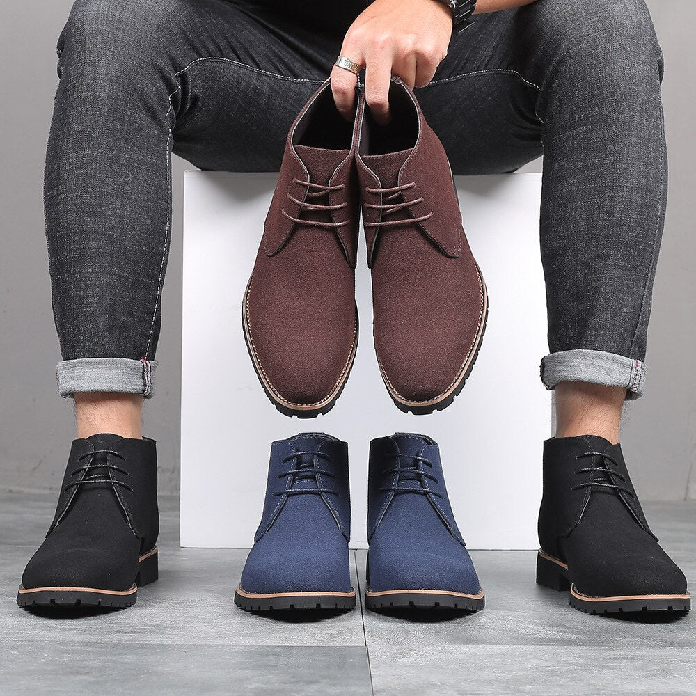 Chukka-laarzen - Elegante casual suède veterschoenen voor heren-Boetiek Moda