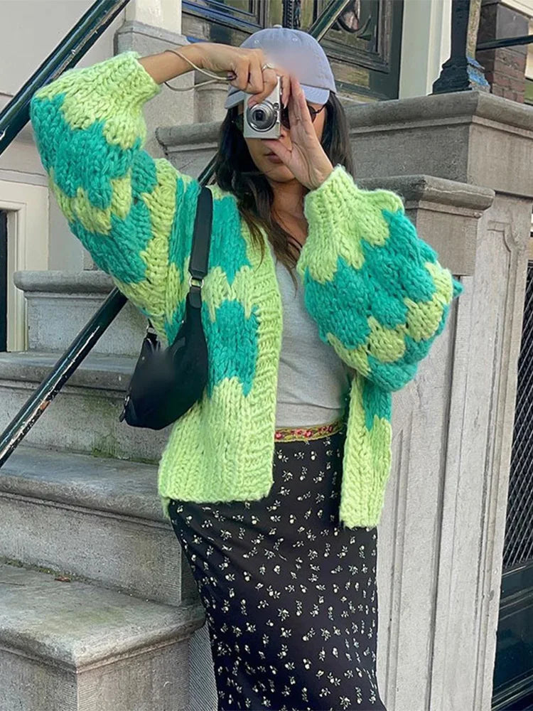 Chunky Vest | Gebreid | Open | Vestkleding | Damesvest-Boetiek Moda