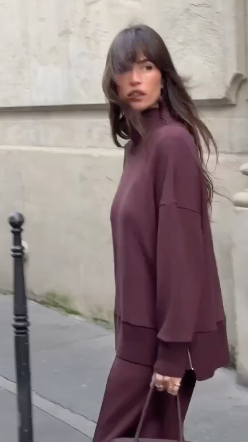 Co-Ord Set - Bourgondië - Oversized trui - Joggingbroek - Loungewear voor dames-Boetiek Moda