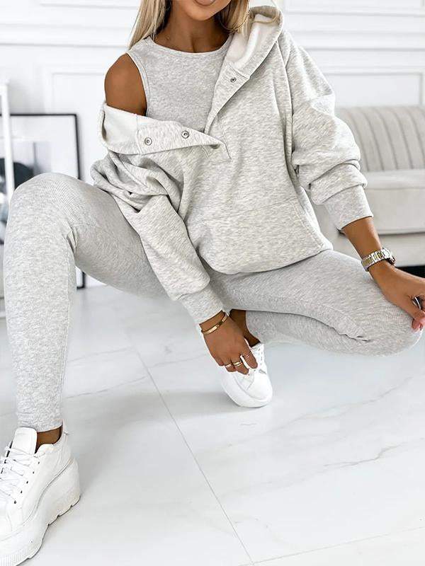 Co-Ord Set - Oversized Hoodie - Tracksuit - Hoodie en Leggingset - Dameskleding-Boetiek Moda