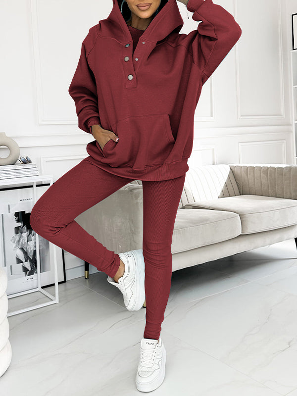 Co-Ord Set - Oversized Hoodie - Tracksuit - Hoodie en Leggingset - Dameskleding-Boetiek Moda