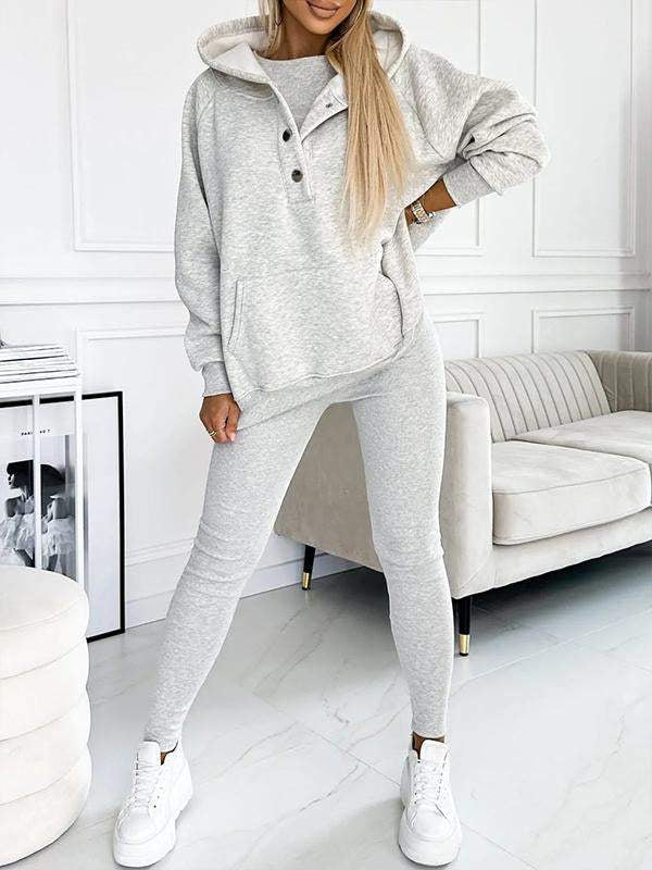 Co-Ord Set - Oversized Hoodie - Tracksuit - Hoodie en Leggingset - Dameskleding-Boetiek Moda