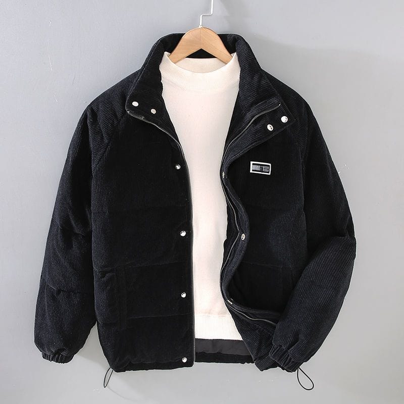 Corduroy Jas - Warm - Zip-Up - Pufferjas - Heren Winterjas-Boetiek Moda
