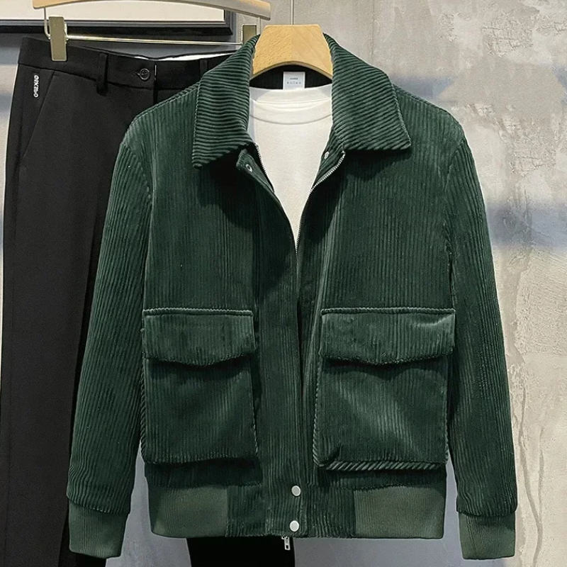 Corduroy Jas - Zakken - Kort - Corduroy Jassen - Herenjas-Boetiek Moda