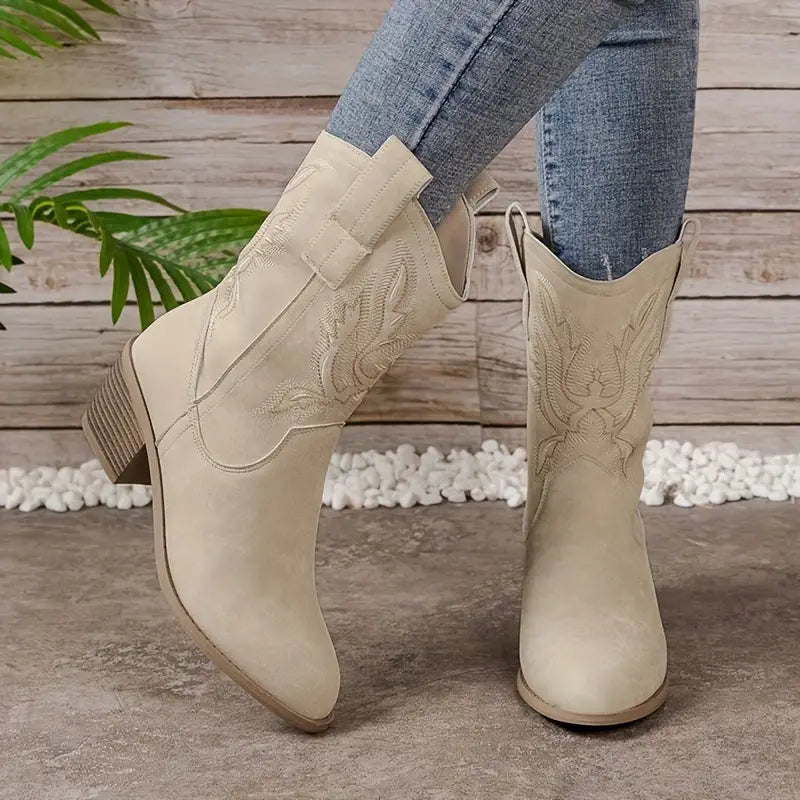 Cowboylaarzen - Geborduurd - Western - Cowgirllaarzen - Cowboylaarzen voor dames-Boetiek Moda