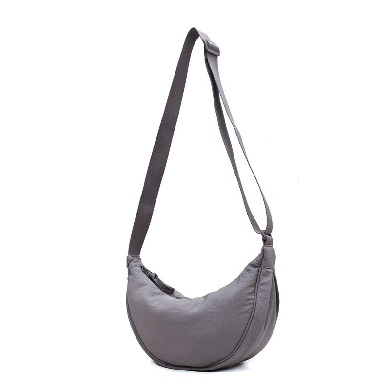 Crossbody Tas | Rits | Canvas | Halve Maan Tas | Damestassen-Boetiek Moda
