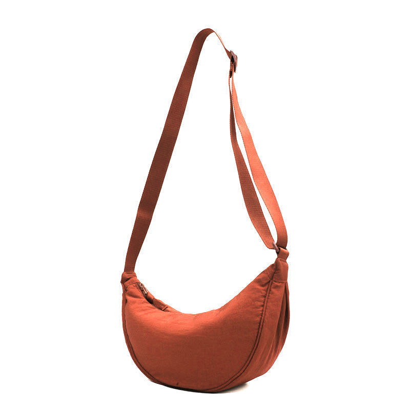 Crossbody Tas | Rits | Canvas | Halve Maan Tas | Damestassen-Boetiek Moda