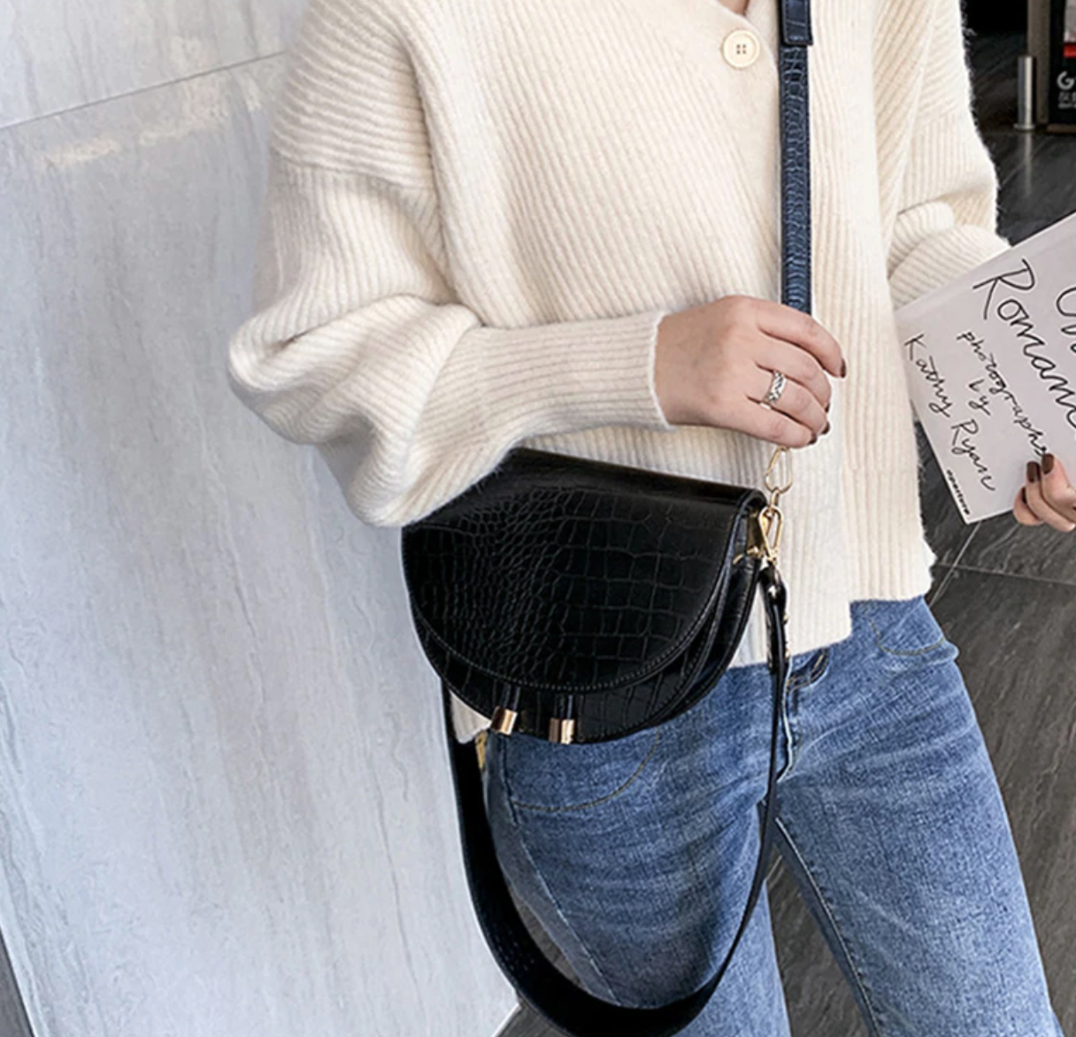 Crossbodytas - Mini - Krokodillenprint - Schoudertas - Damestas-Boetiek Moda