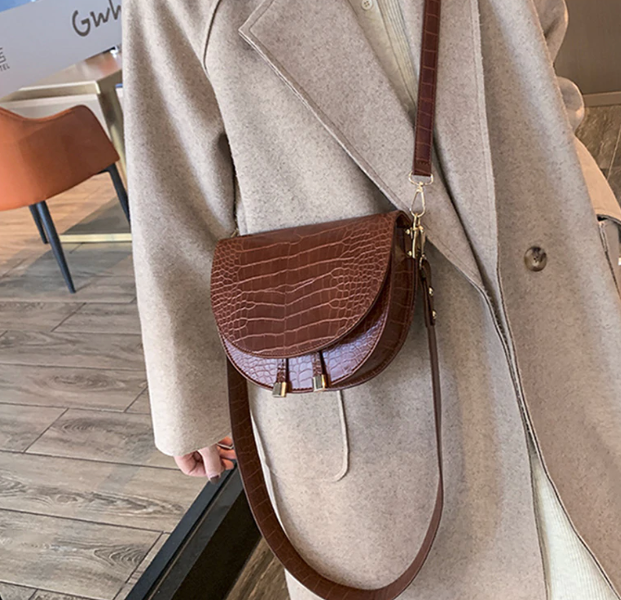 Crossbodytas - Mini - Krokodillenprint - Schoudertas - Damestas-Boetiek Moda