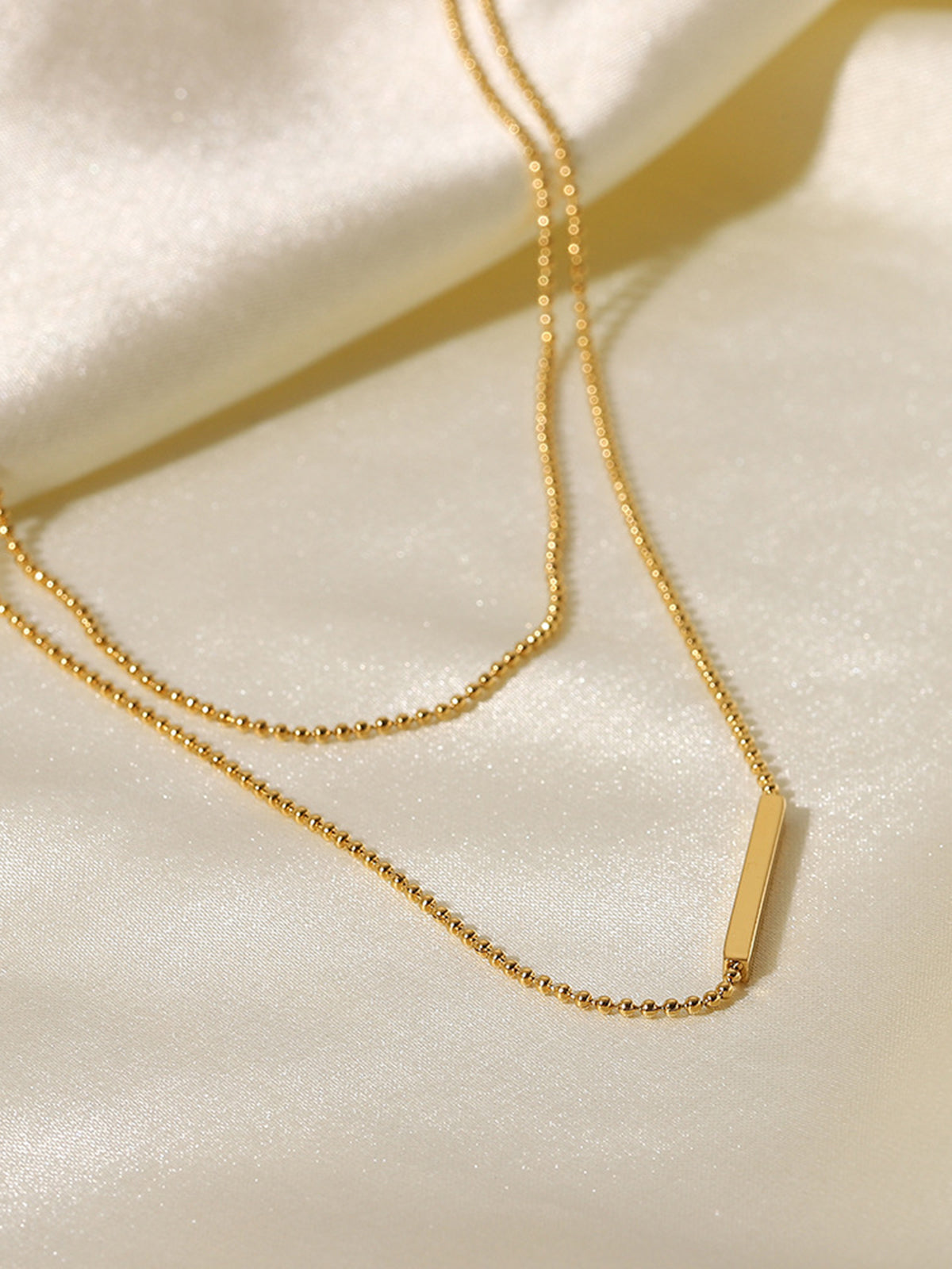 Gelaagde ketting - Minimalistische gouden stapelketting voor dames