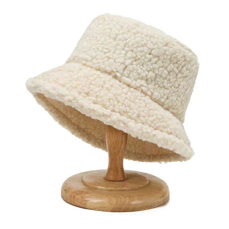 Dames Bucket Hat - Fleece - Winter - Teddy bucket hat - Bucket hat voor dames-Boetiek Moda