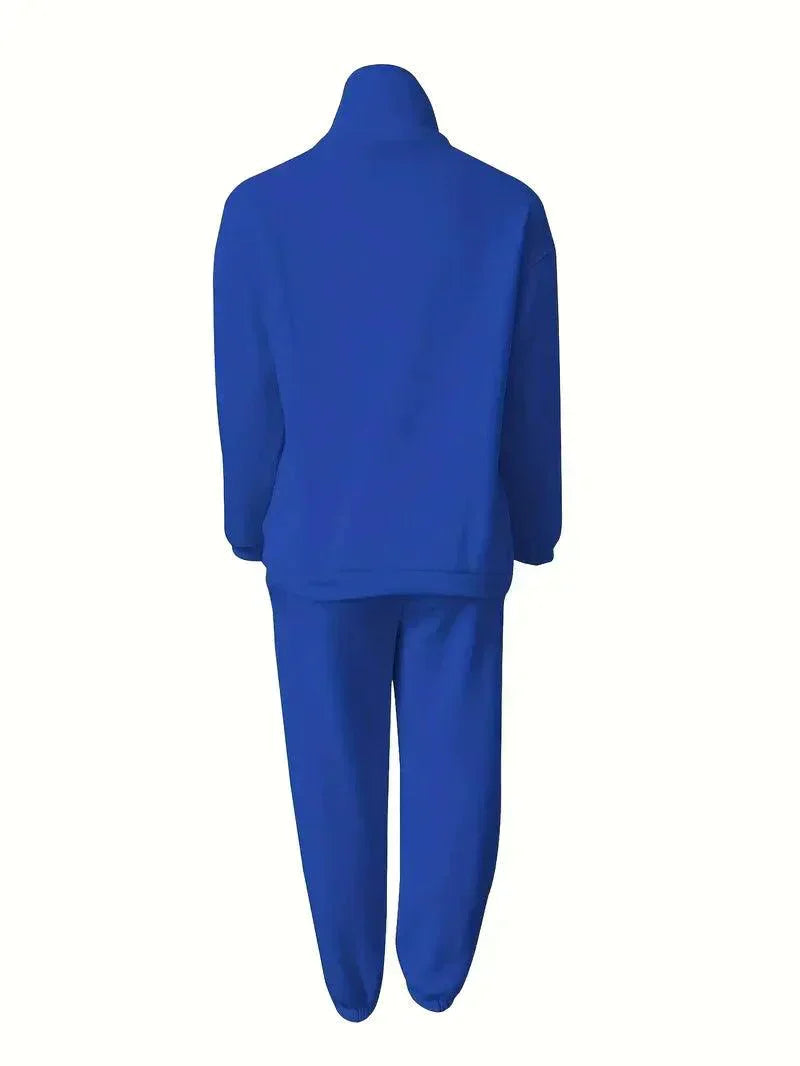 Dames Jogger Set | Half Rits | Elastische Taille | Sweats Set | Trainingspakken Vrouwen-Boetiek Moda