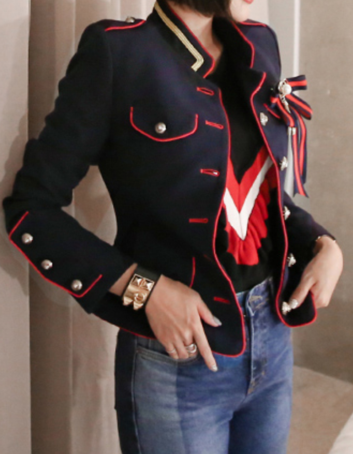 Damesblazer - Enkelrijks - Borstzakken - Slim fit blazer - Blazerjasje-Boetiek Moda