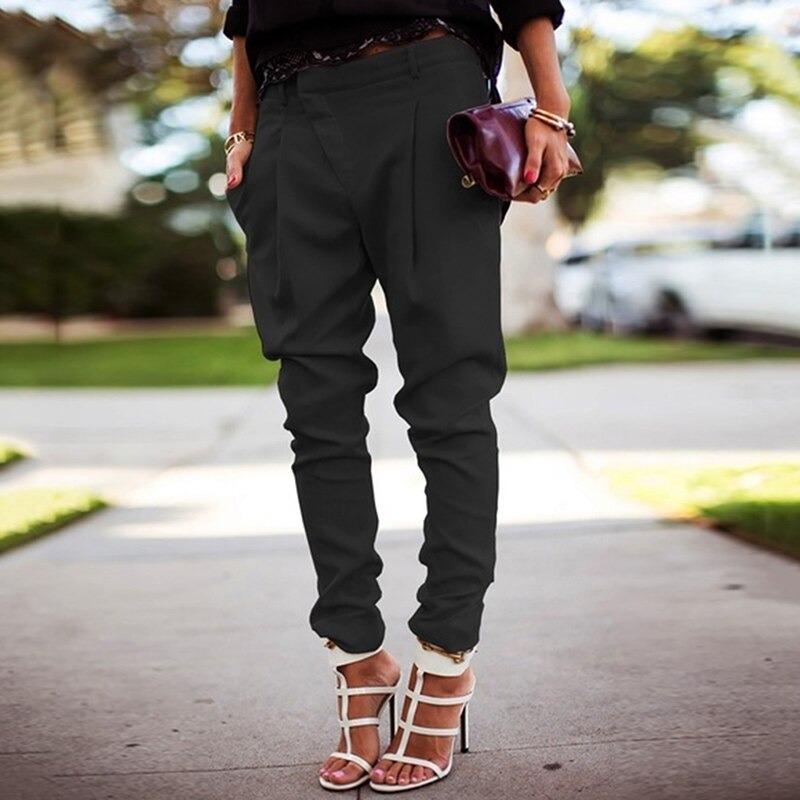 Damesbroek - Elegant - Geplooid - Broek met lage taille - Slim Fit Broek-Boetiek Moda