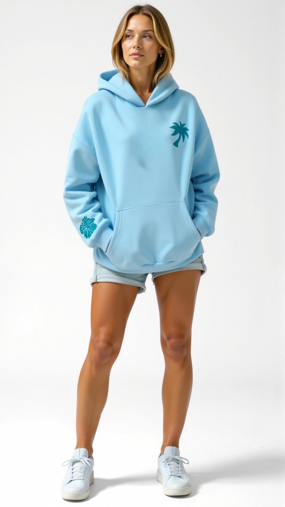 Dameshoodie - Bedrukt - Comfortabel - Pulloverhoodie - Oversized hoodie-Boetiek Moda