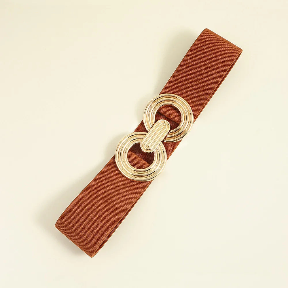 Damesriem - Stretch - Gouden gesp - Elastische riem - Tailleband-Boetiek Moda