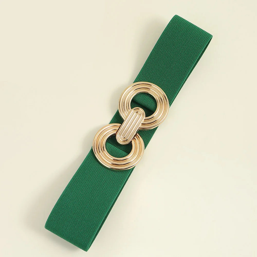 Damesriem - Stretch - Gouden gesp - Elastische riem - Tailleband-Boetiek Moda